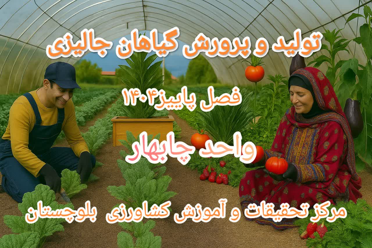 تولید و پرورش گیاهان جالیزی(تولید و پرورش توت فرنگی) پاییز 1404 واحد چابهار